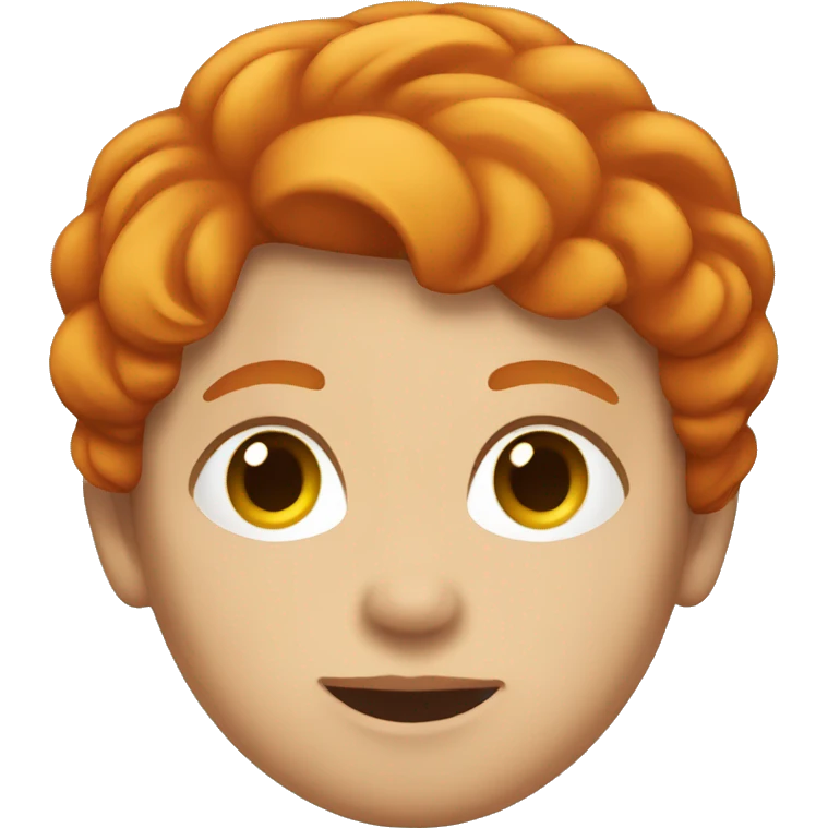Orphan wearing red with ginger hair emoji