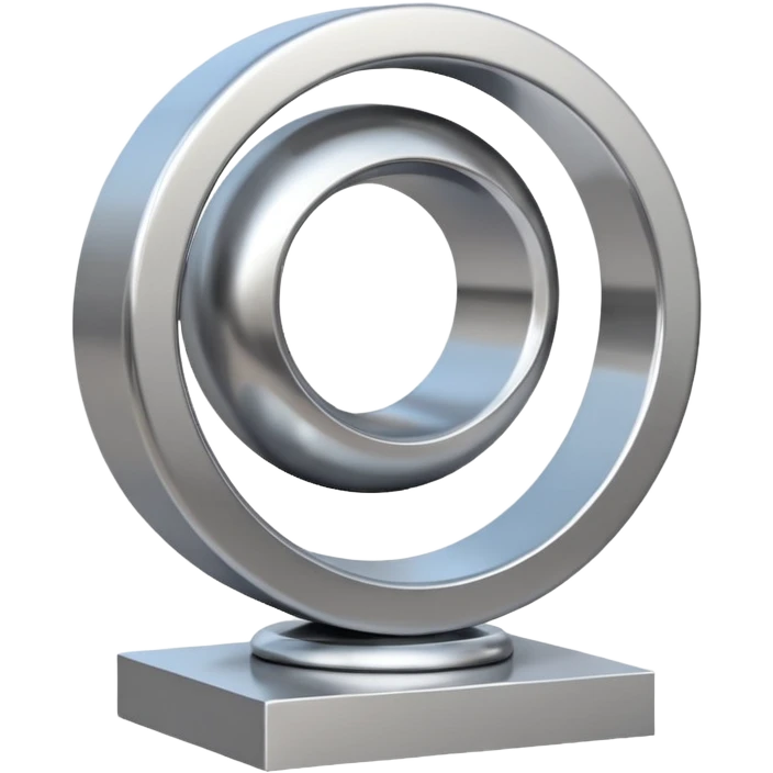 A modern abstract sculpture emoji