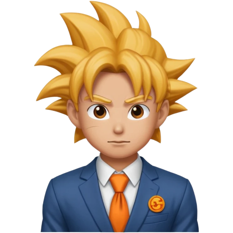 Goku con un traje elegante emoji