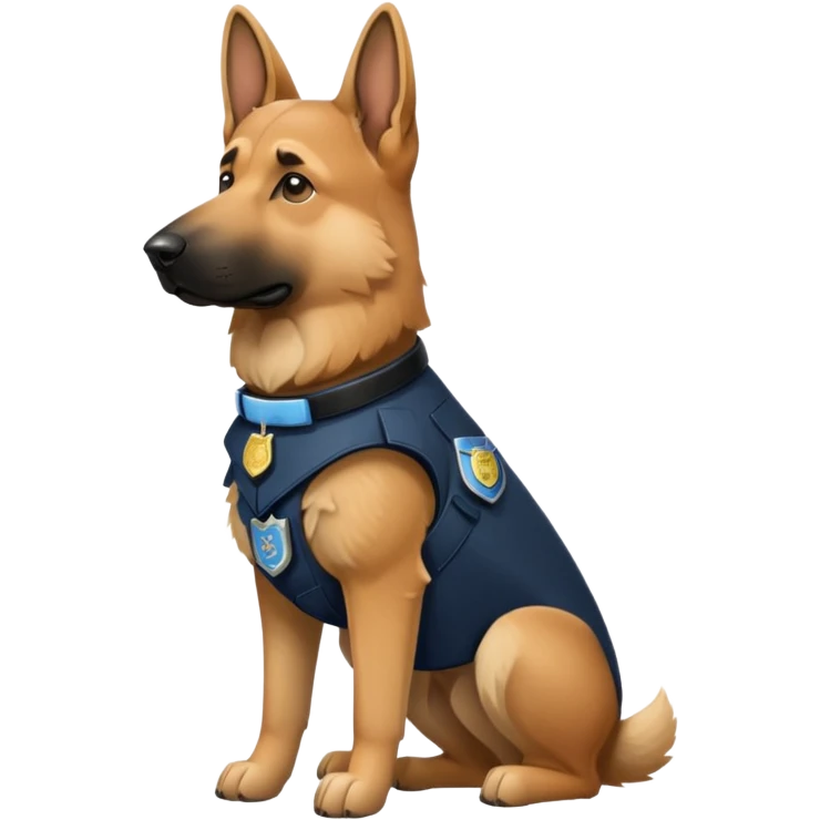 Police German shepherd full body  emoji