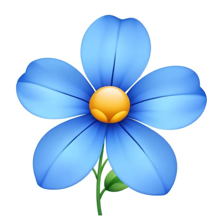 Blue flower emoji