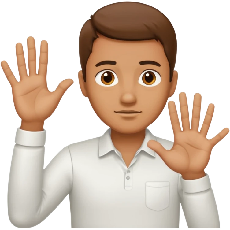 man gesturing "NO" with his hands  emoji
