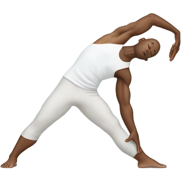 Back bend yoga white male  emoji