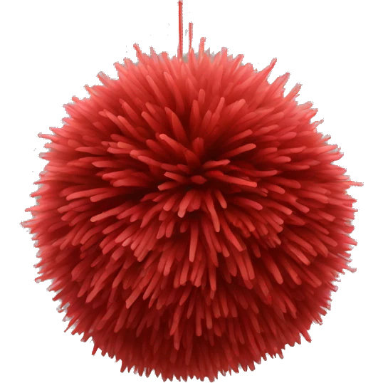Large red pom pom emoji