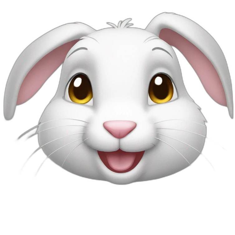 rabbit doing wink emoji