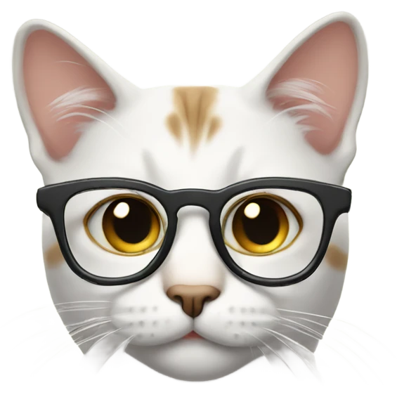 Cat wearing glasses emoji