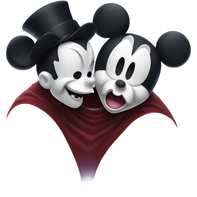 Mickey mouse ghost kiss vampire emoji