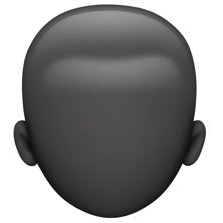 the back of a african males head, short afro emoji