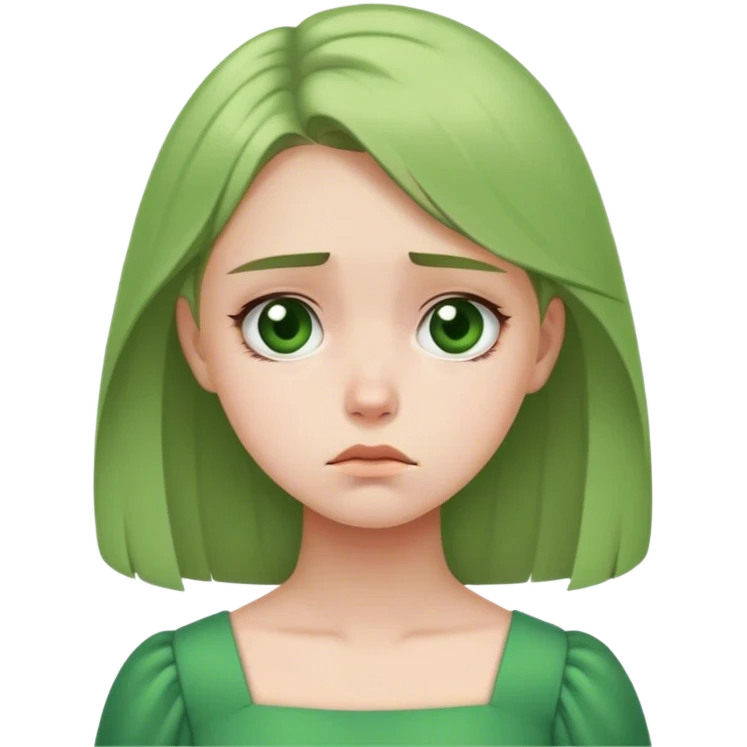 pink in green dress fairy saddest emoji