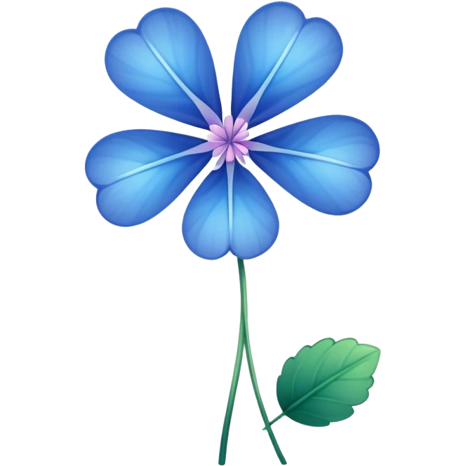 Blue Clover flower emoji