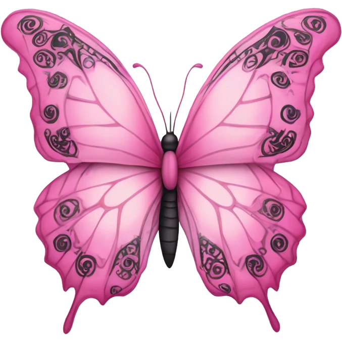 pink butterfly  emoji