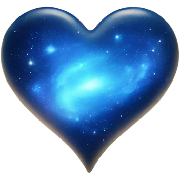 Blue galaxy heart emoji