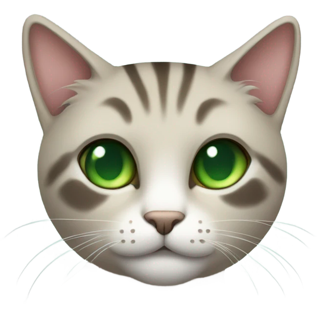 Cat with green eye emoji