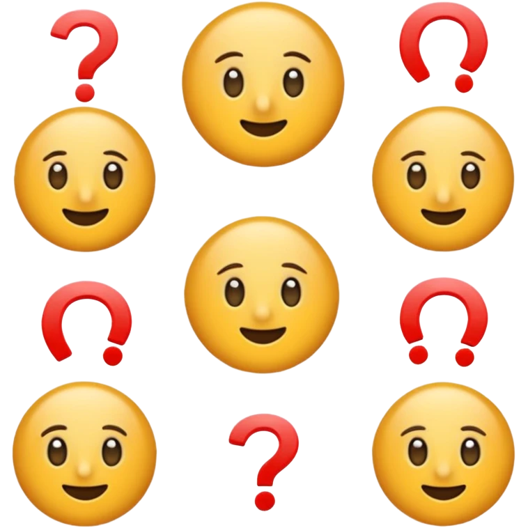 50/50 question emoji