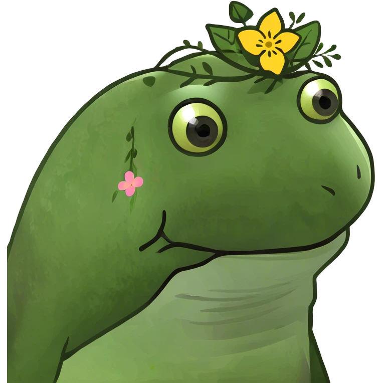 Rana dentro de un caparazón de caracol emoji