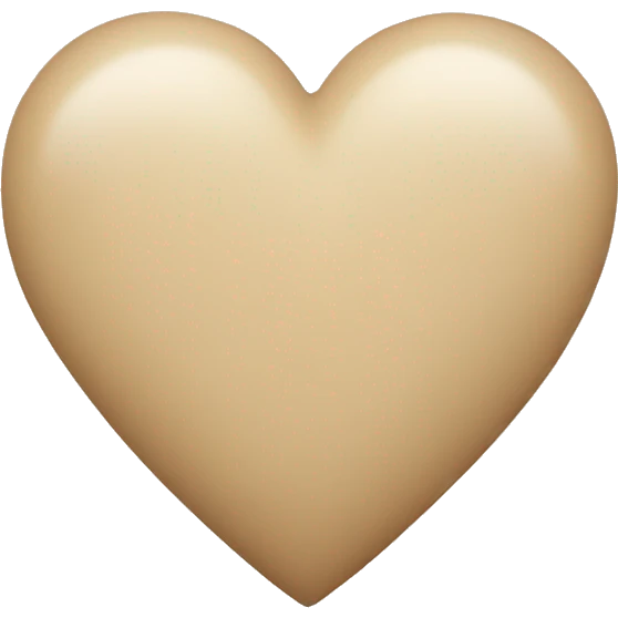 Beige heart emoji