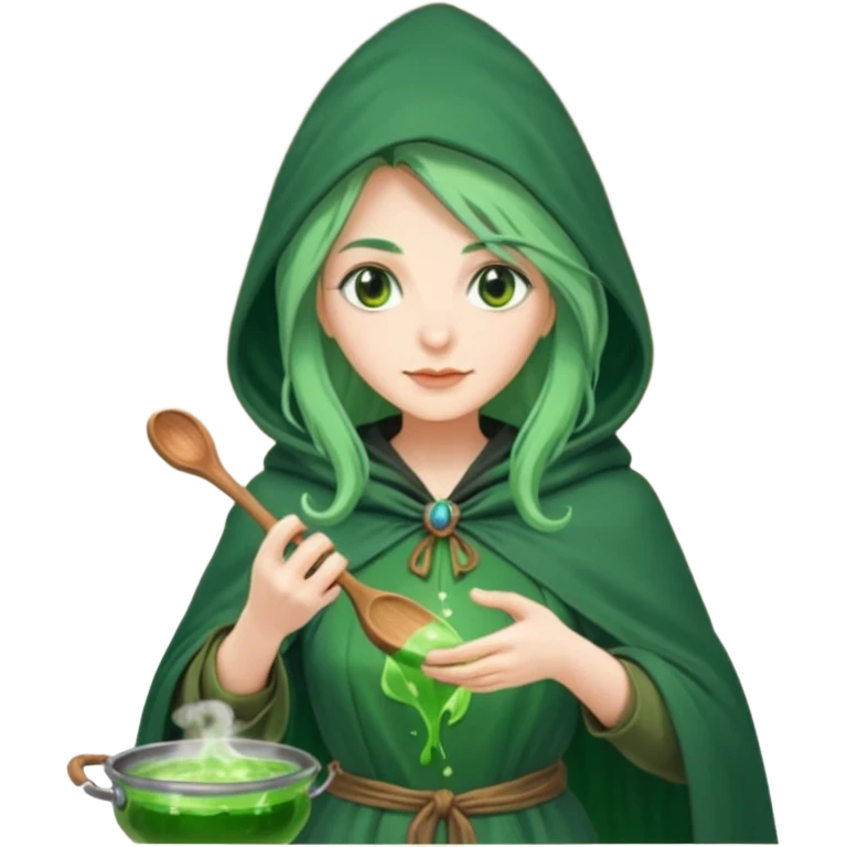 green witch cooking potion emoji