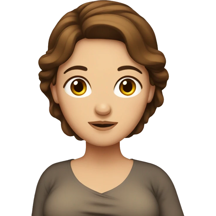 pregnant greek woman with brown hair  emoji