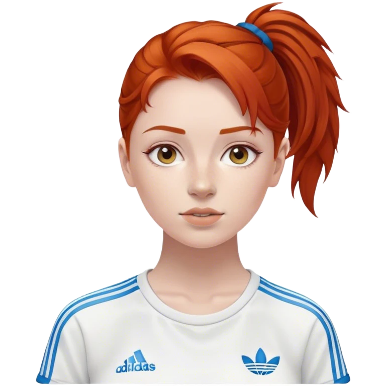 girl redhead in adidas emoji