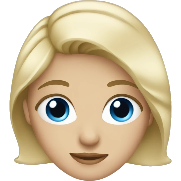 Blonde woman with blue eyes emoji