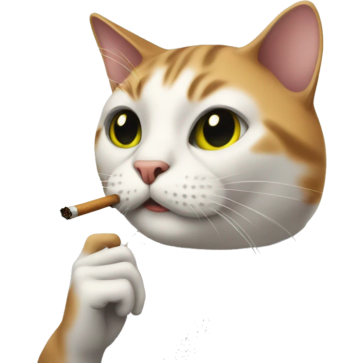 cat smoking emoji