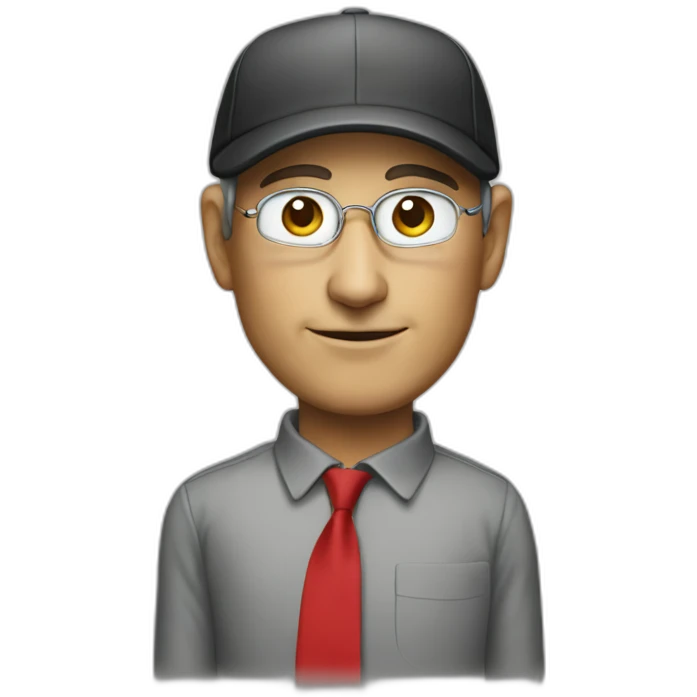 Steve Jobs with an alerian flag cap emoji