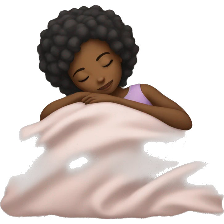 Black girl sleeping peacefully  emoji