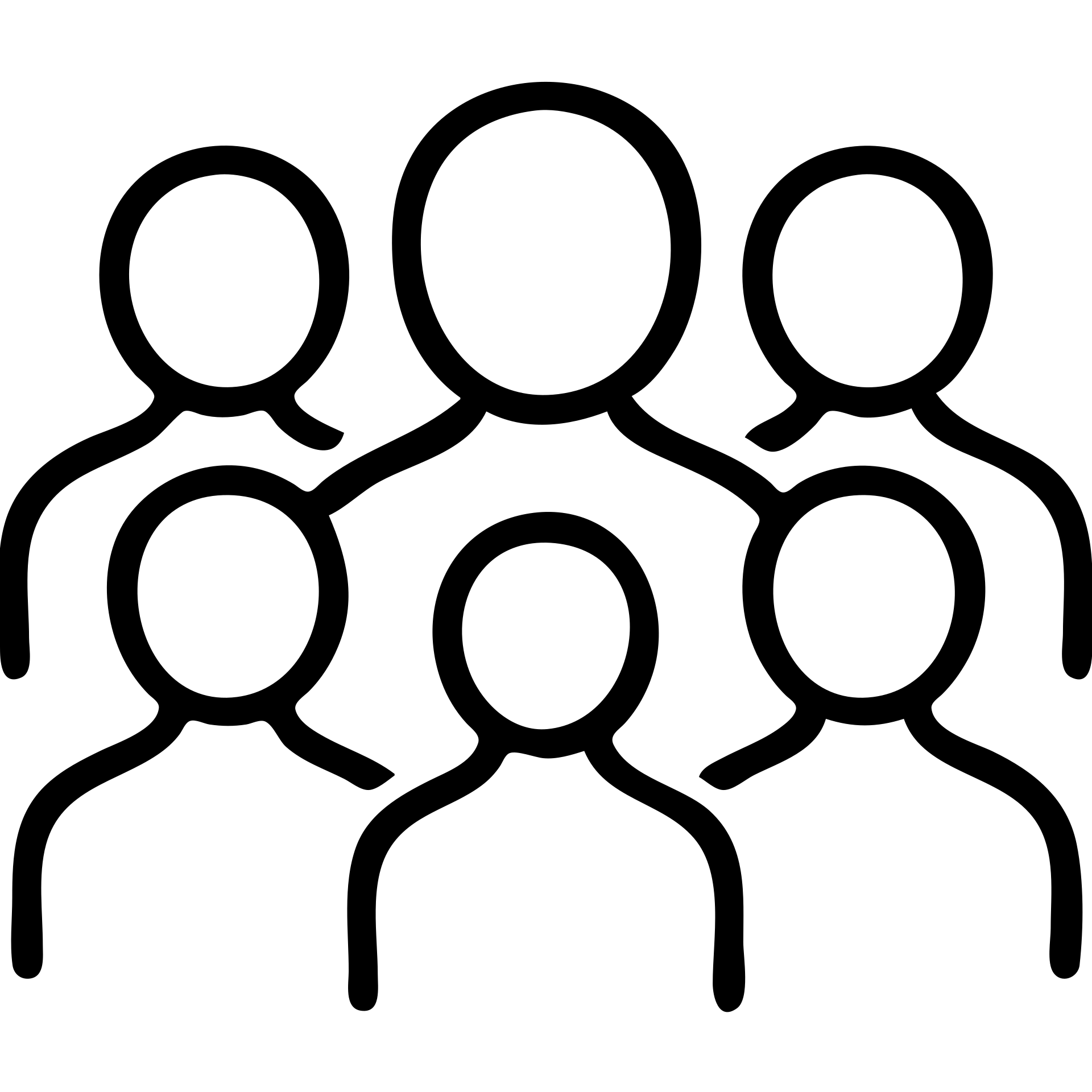 five white people standing together as a team, friendly, modern icon style emoji
