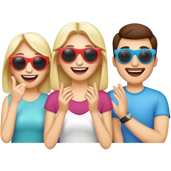 Two couples watching movie  emoji