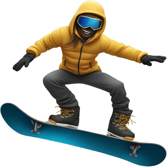 Middle grab snowboard trick emoji