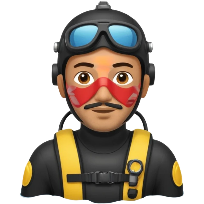 Moroccan male 38, scuba diving fan emoji