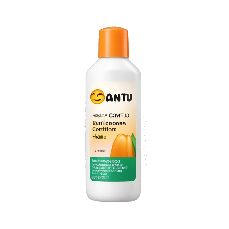narrow bottle of hair conditioner with a label that says cantu emoji