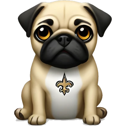 New Orleans saints pug emoji
