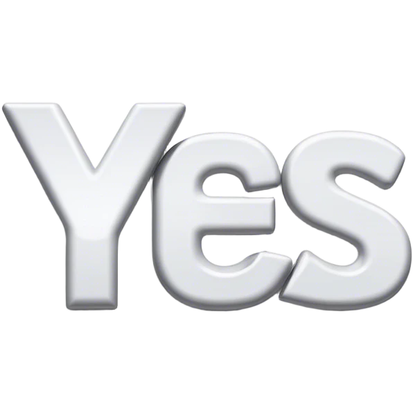 The word Yes emoji