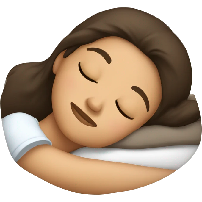 Brunette girl sleeping emoji