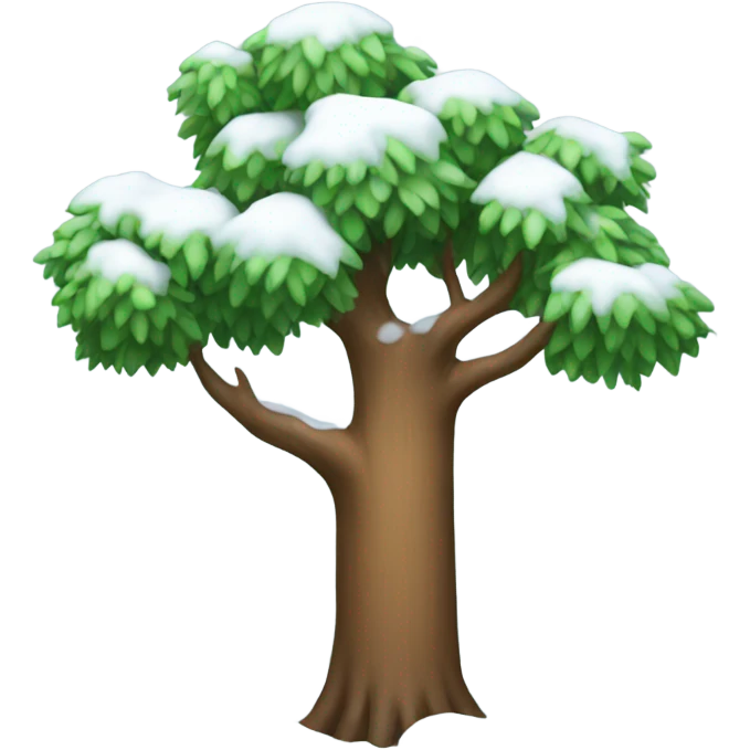 Snowy tree emoji