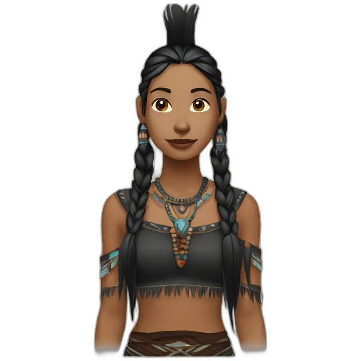 Native American husband goth wife emoji