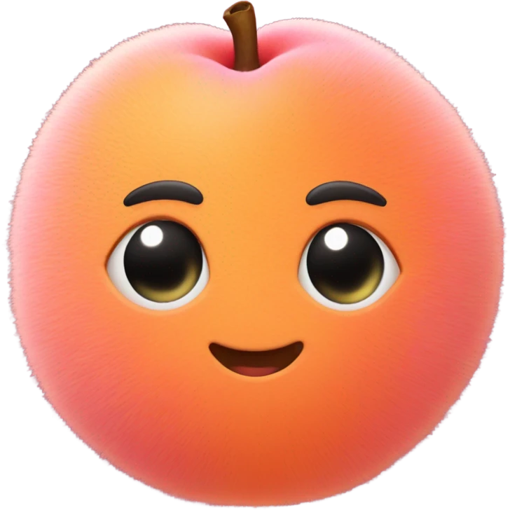 Cute peach emoji