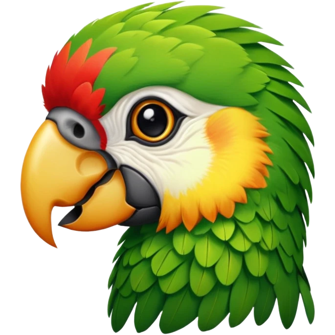 Parrort with face art  emoji