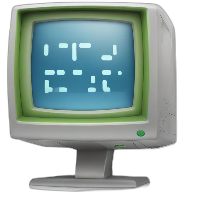 computer that it's screen show the work ''CHDC'' in capital letters emoji
