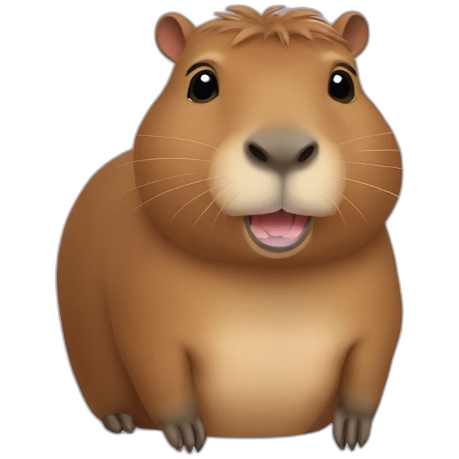 Capybara qui dit je t’aime emoji