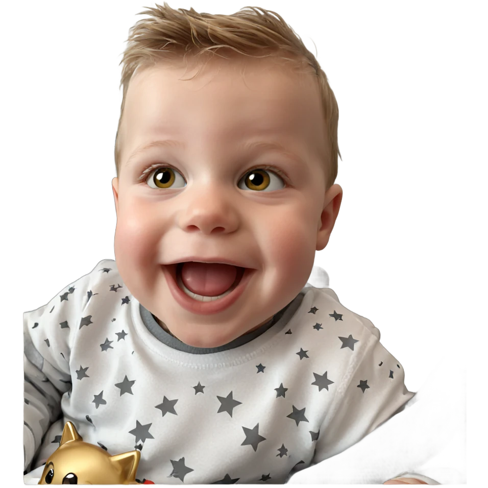 smiling boy with star charm emoji