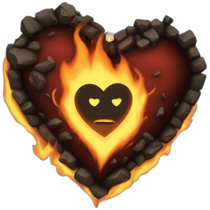 Burning HEART  emoji