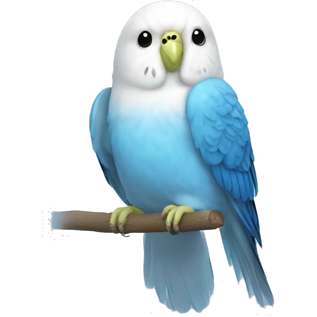 Budgie blue with white wings emoji