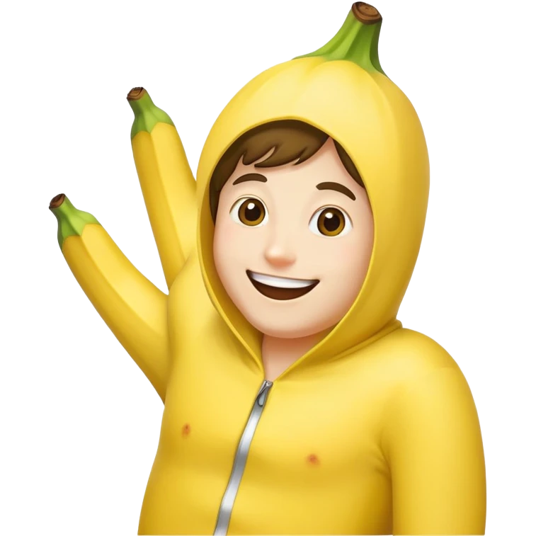 person wearing a banana costume emoji