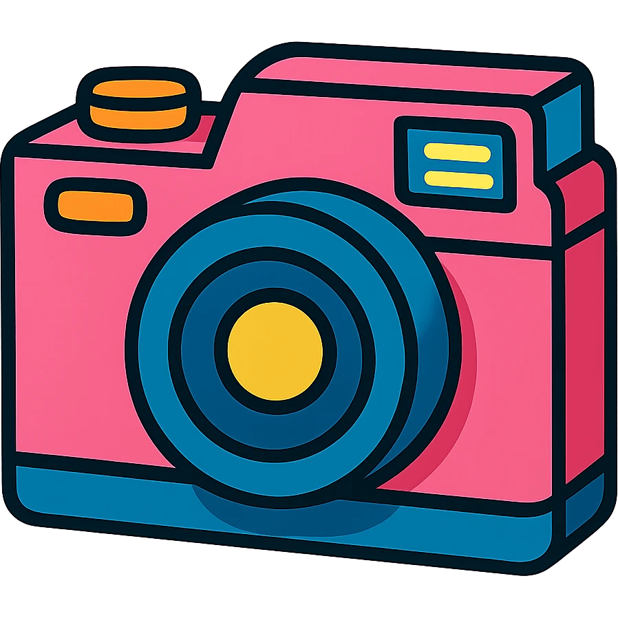 pink camera emoji