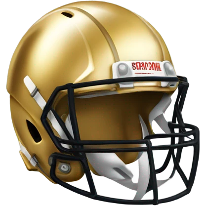 Football player with gold helmet spiking a football emoji