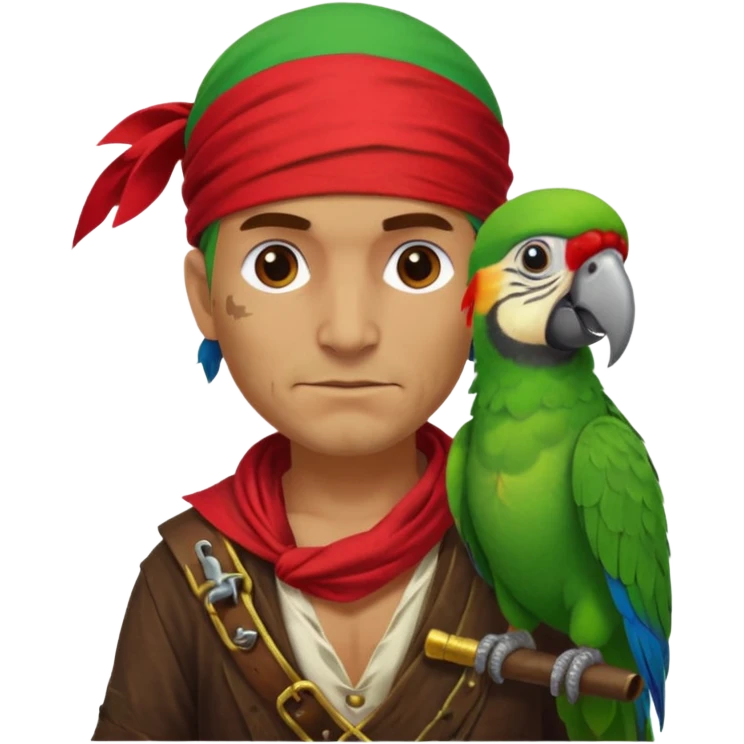 pirate and parrot emoji