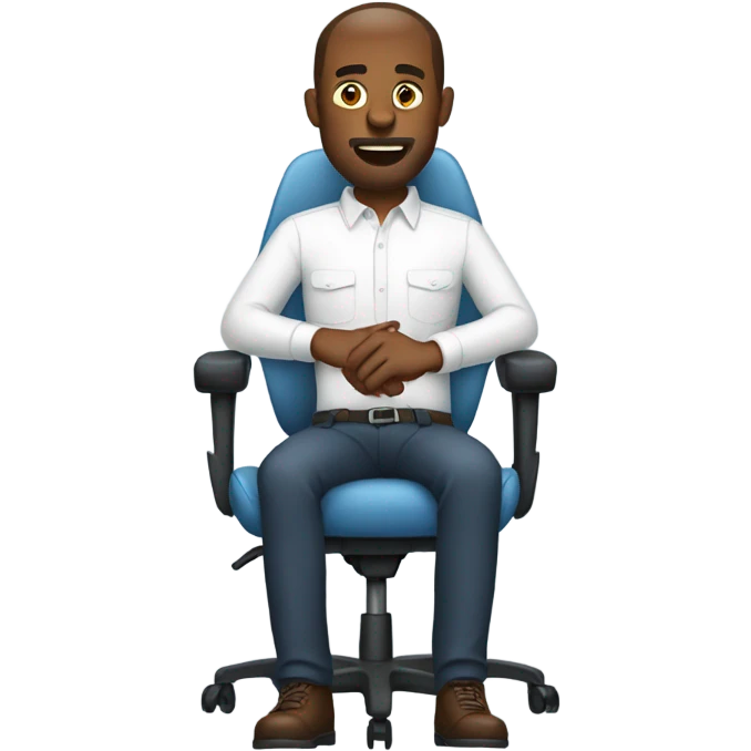 man in white button-down shirt sitting in a car seat emoji
