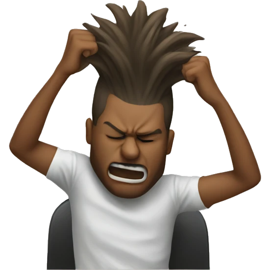 Head banging on a table emoji